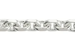 Sterling Silver 8.4mm Diamond Cut Oval Trace Bracelet 8.5