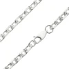 Sterling Silver 5.3mm Diamond Cut Oval Trace Chain 20"/50cm Hallmarked