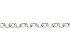 Sterling Silver 3.5mm Diamond Cut Oval Trace Chain 20