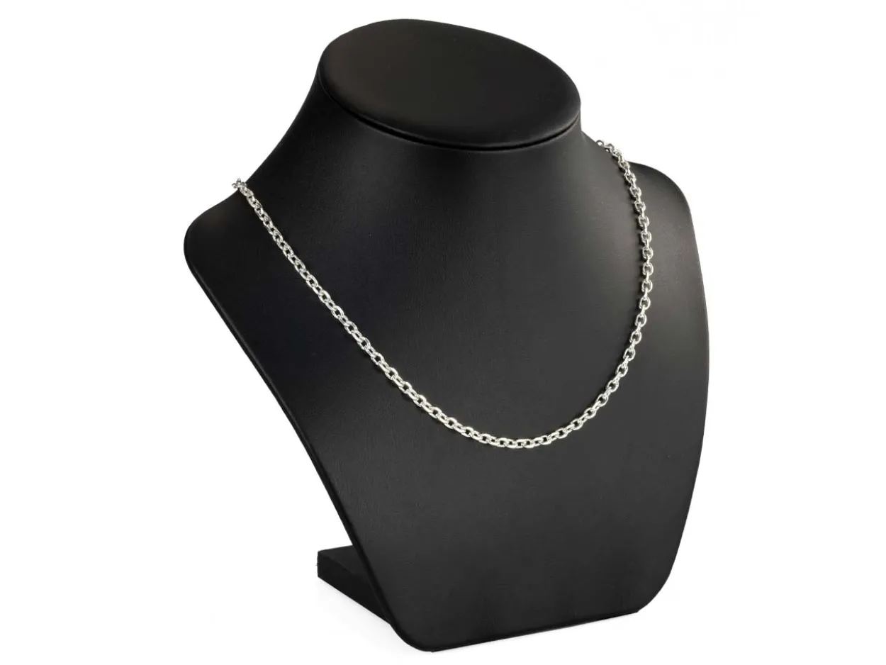 Sterling Silver 3.5mm Diamond Cut Oval Trace Chain 20"/50cm Hallmarked