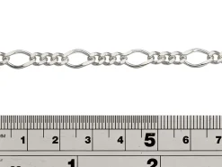 Sterling Silver 6.0mm Diamond Cut Figaro Chain Loose Unhallmarked 100% Recycled Silver