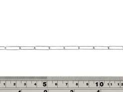 Sterling Silver 4.0mm Diamond Cut Paperclip Trace Chain Loose Unhallmarked 100% Recycled Silver