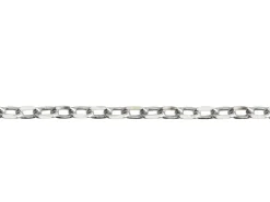 Sterling Silver 1.1mm Diamond Cut Oval Trace Chain Loose Unhallmarked 100% Recycled Silver