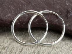 Sterling Silver 16.0mm Endless Hoops, Pack Of 2