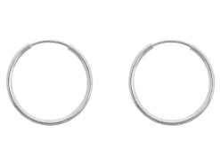 Sterling Silver 20.0mm Endless Hoops, Pack Of 2
