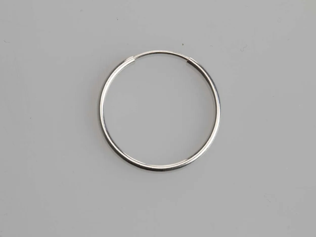 Sterling Silver 20.0mm Endless Hoops, Pack Of 2