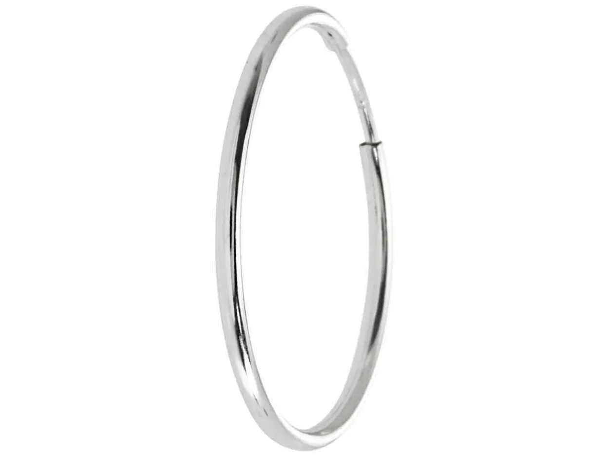 Sterling Silver 24.0mm Endless Hoops, Pack Of 2