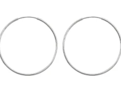 Sterling Silver 38.0mm Endless Hoops, Pack Of 2