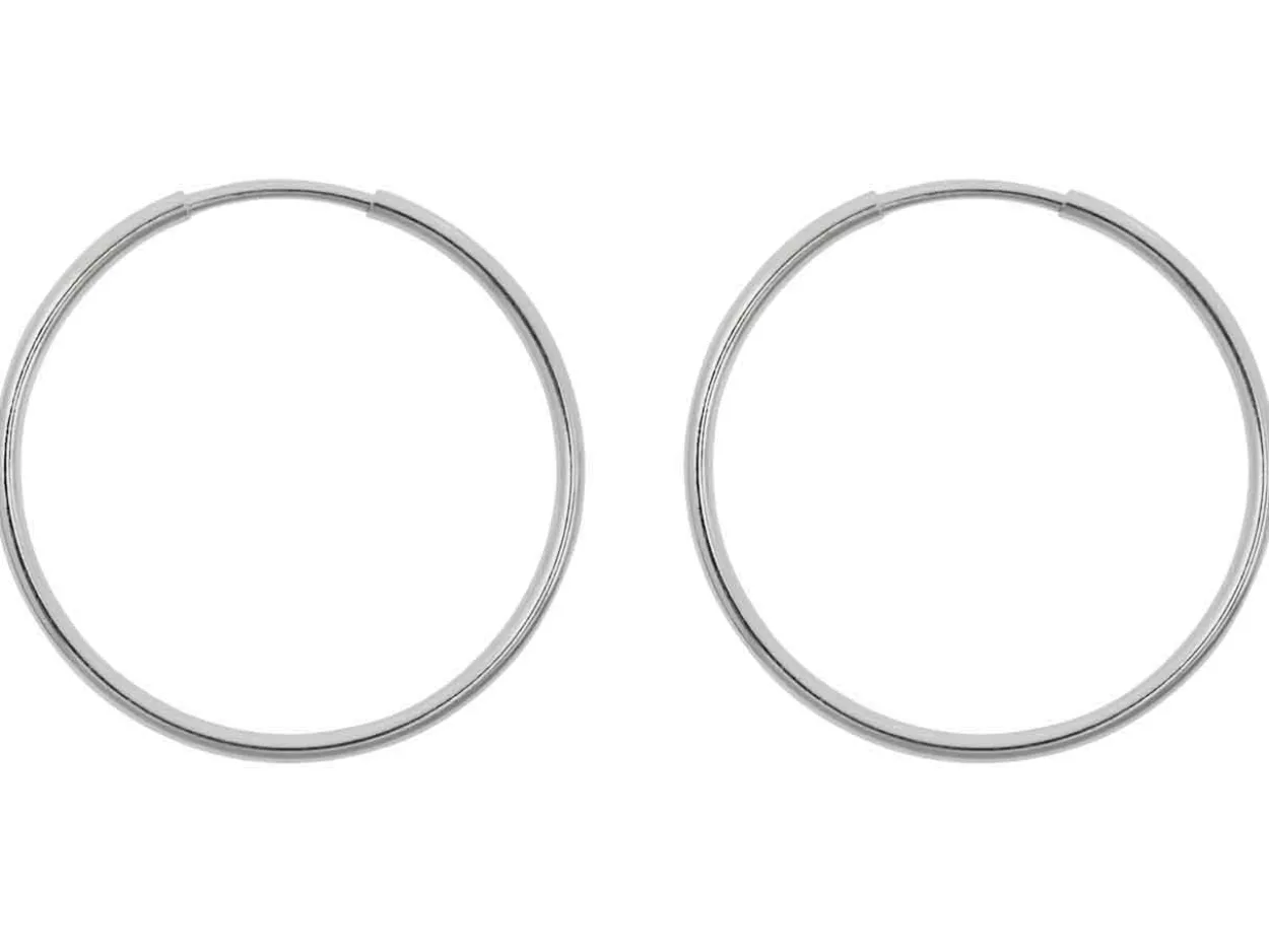 Sterling Silver 22.0mm Endless Hoops, Pack Of 2