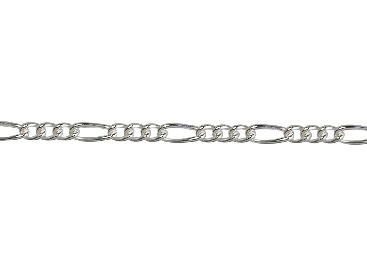 Sterling Silver 1.6mm Figaro Chain Loose Unhallmarked 100% Recycled Silver