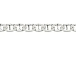 Sterling Silver 3.7mm Filed Anchor Curb Chain 16