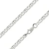 Sterling Silver 3.7mm Filed Anchor Curb Chain 18"/45cm Hallmarked