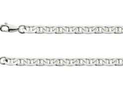 Sterling Silver 4.7mm Filed Anchor Curb Chain 16"/40cm Hallmarked