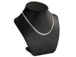 Sterling Silver 4.7mm Filed Anchor Curb Chain 16
