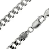 Sterling Silver 5.5mm Filed Bevelled Curb Chain 18"/45cm Hallmarked, 100% Recycled Silver