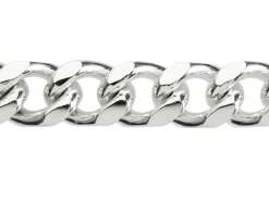 Sterling Silver 10.0mm Filed Bevelled Curb Chain 20