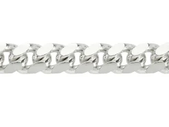 Sterling Silver 8.3mm Filed Bevelled Curb Chain 20