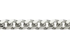 Sterling Silver 6.4mm Filed Bevelled Curb Chain 20