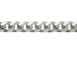 Sterling Silver 6.4mm Filed Bevelled Curb Chain 18