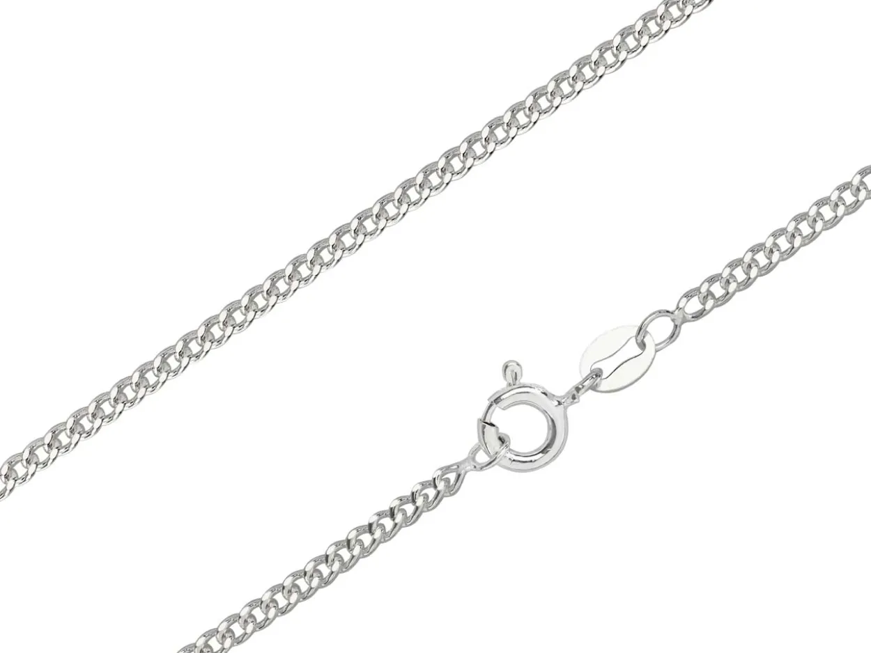 Sterling Silver 2.12mm Filed Curb 20"/50cm Unhallmarked 100% Recycled Silver
