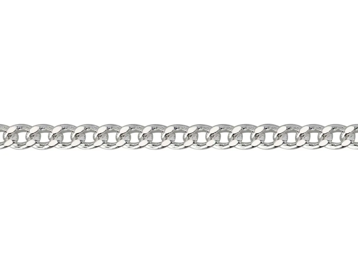 Sterling Silver 2.12mm Filed Curb 20"/50cm Unhallmarked 100% Recycled Silver