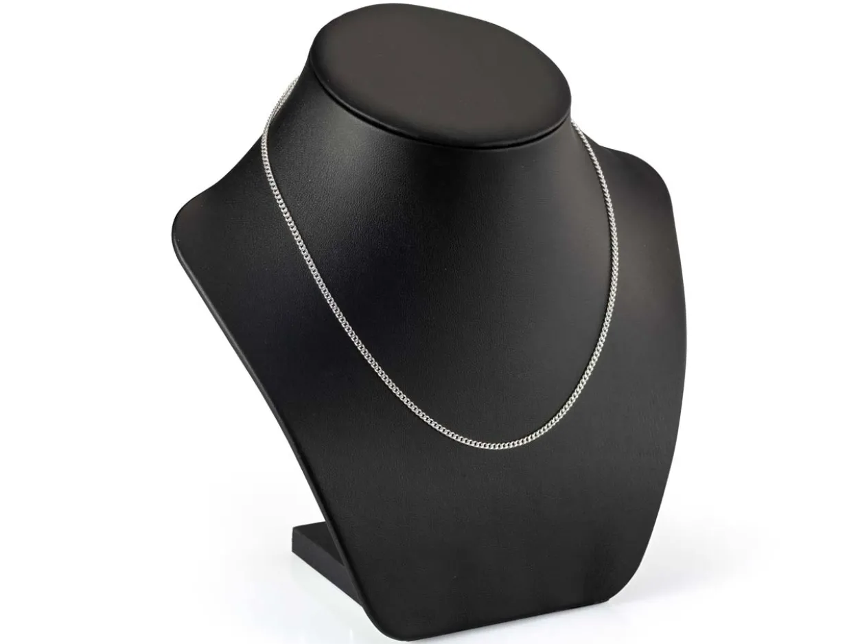 Sterling Silver 2.12mm Filed Curb 18"/45cm Unhallmarked 100% Recycled Silver