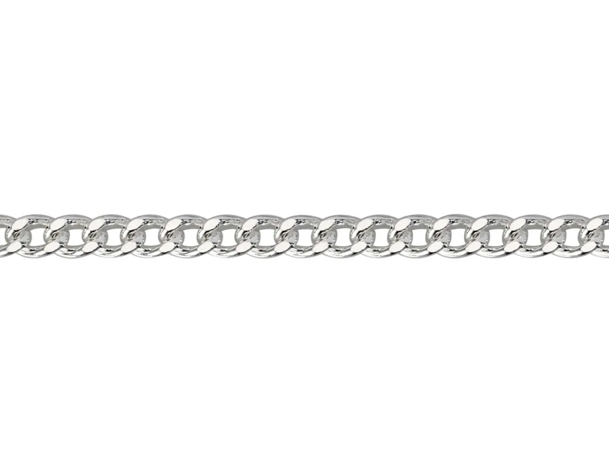 Sterling Silver 2.12mm Filed Curb 24"/60cm Unhallmarked 100% Recycled Silver