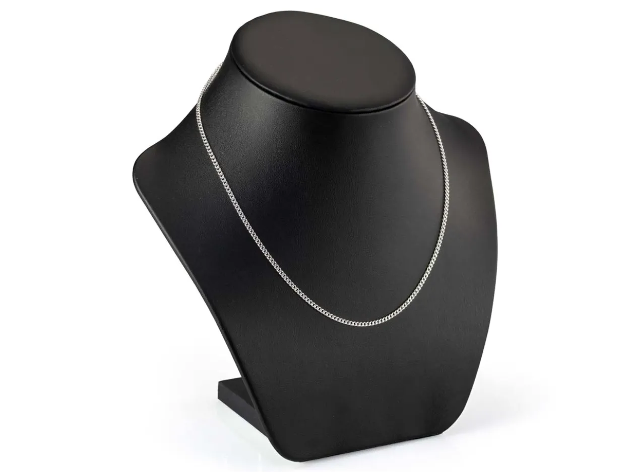Sterling Silver 2.12mm Filed Curb 16"/40cm Unhallmarked 100% Recycled Silver