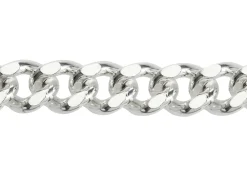 Sterling Silver 8.9mm Filed Curb Bracelet 8.5