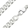 Sterling Silver 10.3mm Filed Curb Chain 20"/50cm Hallmarked