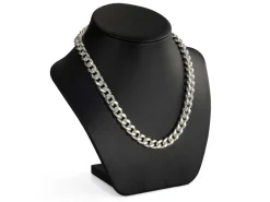 Sterling Silver 10.3mm Filed Curb Chain 20
