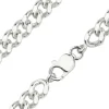 Sterling Silver 8.9mm Filed Curb Chain 20"/50cm Hallmarked