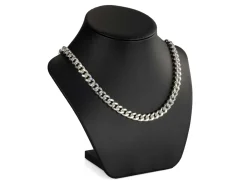 Sterling Silver 8.9mm Filed Curb Chain 20