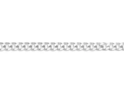 Sterling Silver 5.5mm Filed Curb Chain Loose Unhallmarked