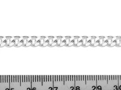 Sterling Silver 5.5mm Filed Curb Chain Loose Unhallmarked