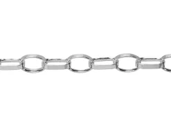 Sterling Silver 4.45mm Flat Filed Oval Belcher Chain 20