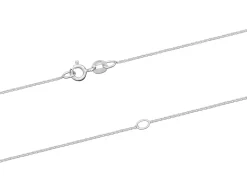 Sterling Silver 0.9mm Flat Filed Oval Trace Chain With Extender 18-20"/45-50cm Unhallmarked