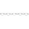 Sterling Silver 6.0mm Flat Filed Heart Link Chain Loose Unhallmarked 100% Recycled Silver