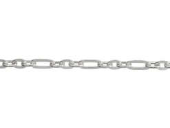 Sterling Silver 4.0mm Flat Filed Figaro Chain Loose Unhallmarked 100% Recycled Silver