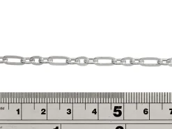 Sterling Silver 4.0mm Flat Filed Figaro Chain Loose Unhallmarked 100% Recycled Silver
