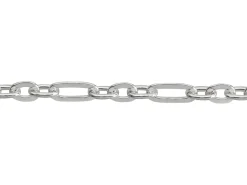 Sterling Silver 4.0mm Flat Filed Figaro Chain Loose Unhallmarked 100% Recycled Silver