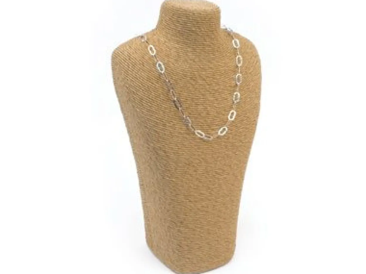Sterling Silver 6.0mm Flat Hammered Oval Trace Chain Loose Unhallmarked 100% Recycled Silver