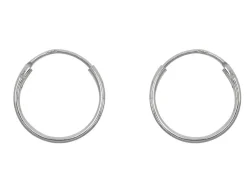 Sterling Silver 12.0mm Hinged Sleeper Hoops, Pack Of 2
