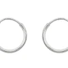 Sterling Silver 10.0mm Hinged Sleeper Hoops, Pack Of 2