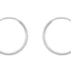 Sterling Silver 16.0mm Hinged Sleeper Hoops, Pack Of 2