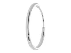 Sterling Silver 16.0mm Hinged Sleeper Hoops, Pack Of 2