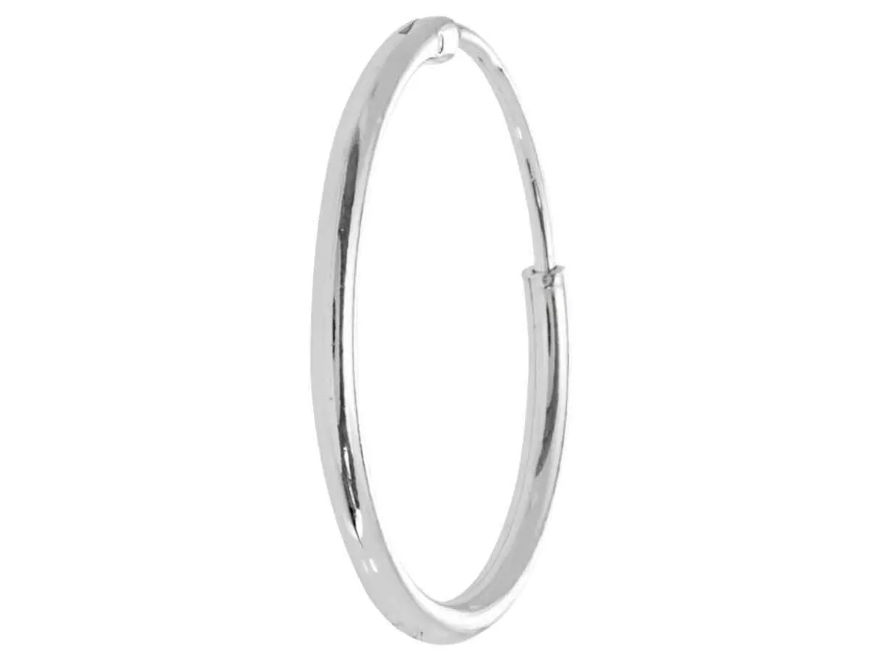 Sterling Silver 18.0mm Hinged Sleeper Hoops, Pack Of 2