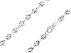 Sterling Silver 4.0mm Hollow Marine Chain 18"/45cm Hallmarked