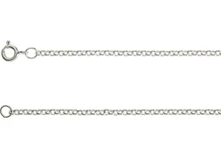 Sterling Silver 2.2mm Mini Round Belcher Chain 18"/45cm Unhallmarked
