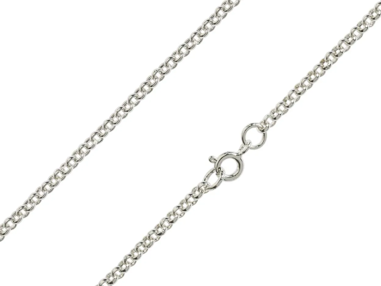 Sterling Silver 2.7mm Mini Round Belcher Chain 16"/40cm Unhallmarked